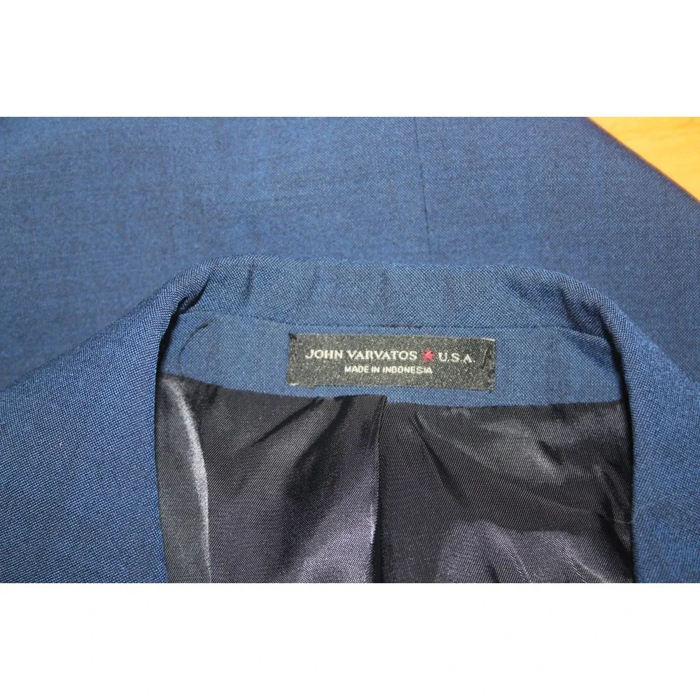 JOHN VARVATOS USA 36S Royal Blue Blazer Jacket 2 Button 2 Vent